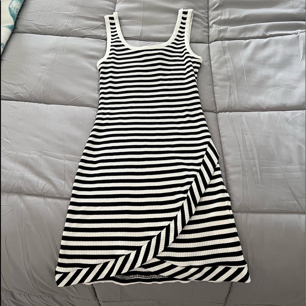 Black and white striped mini dress-never worn